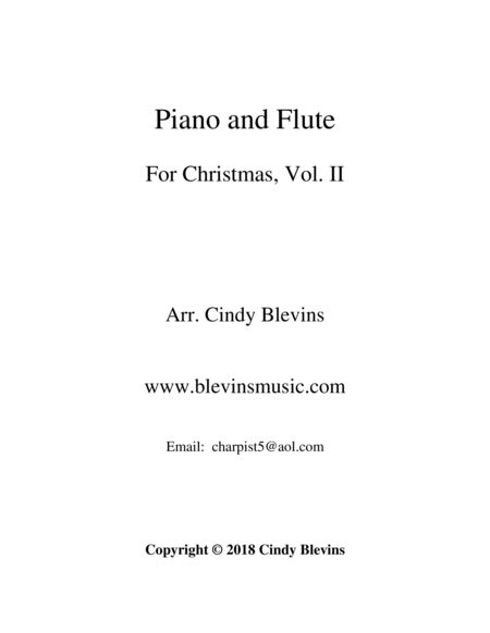 Piano and Flute For Christmas, Vol. II, 14 arrangements image number null