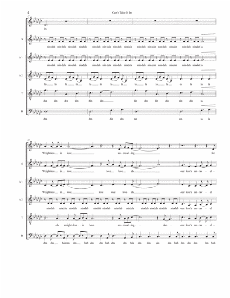 Can't Take It In 4-Part scores gallery preview page 4