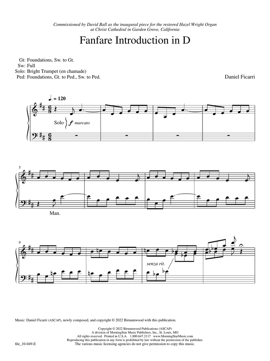 Fanfare Introduction in D