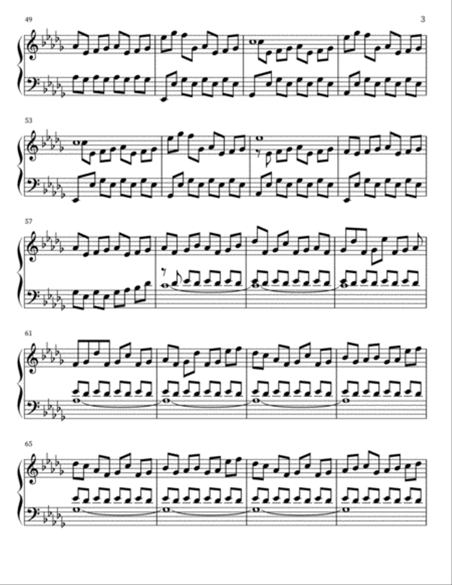 Flinton 1. The Well Outside Piano Solo scores gallery preview page 3