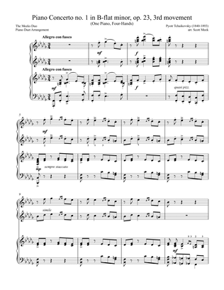 Piano Concerto no. 1, 3rd movement (arr. piano 4-hands)