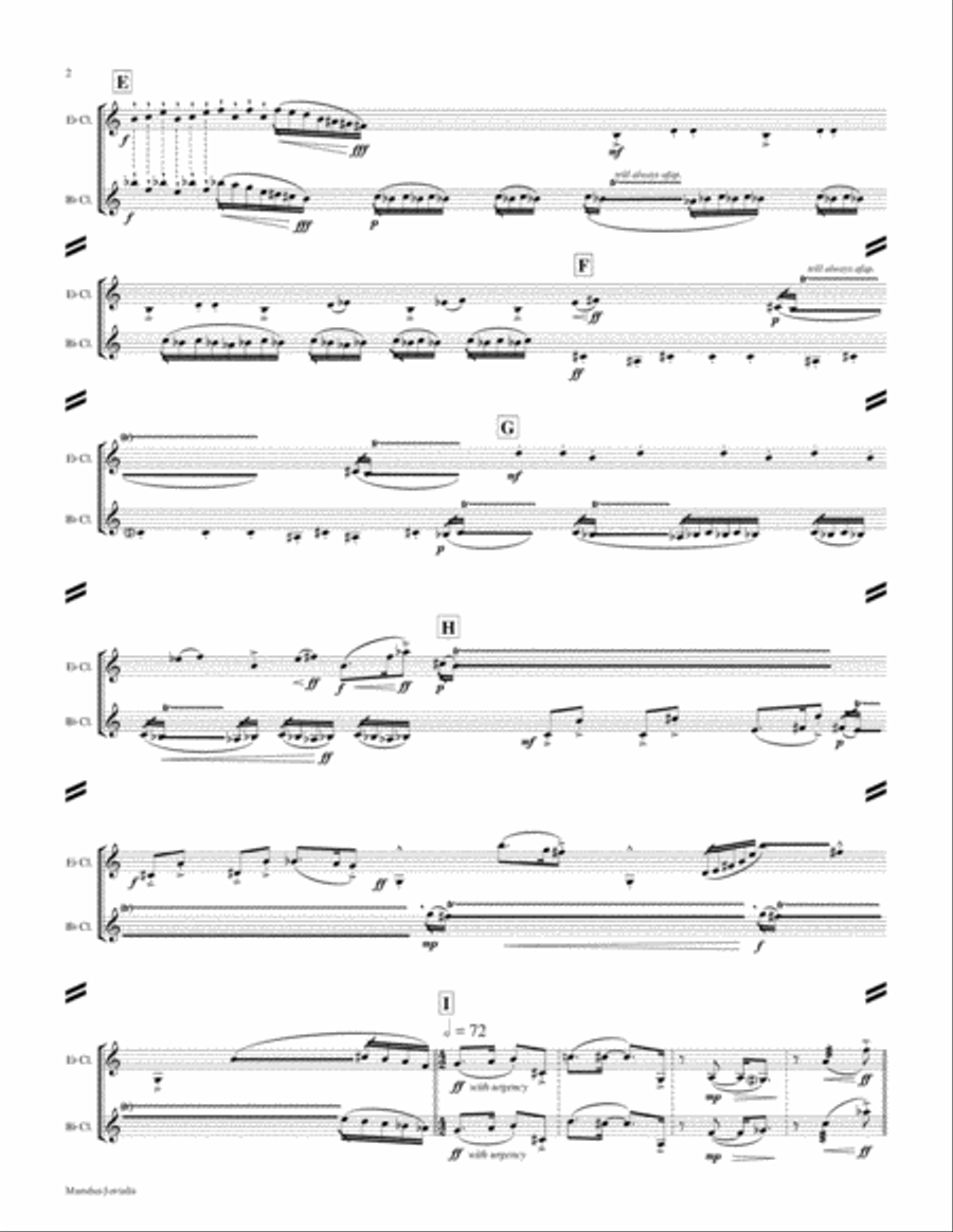Mundus Jovialis - for 2 Clarinetists Small Ensemble scores gallery preview page 6