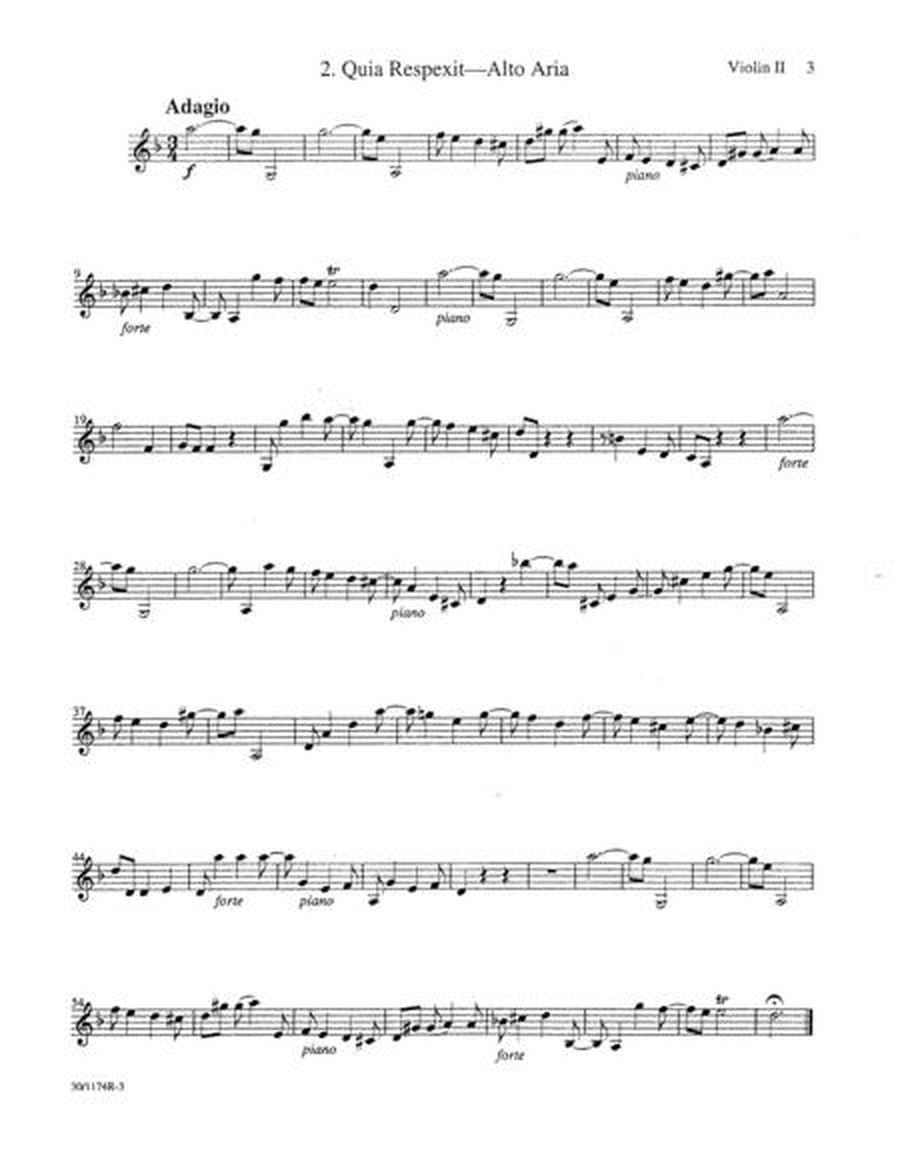 Magnificat in F - Violin II