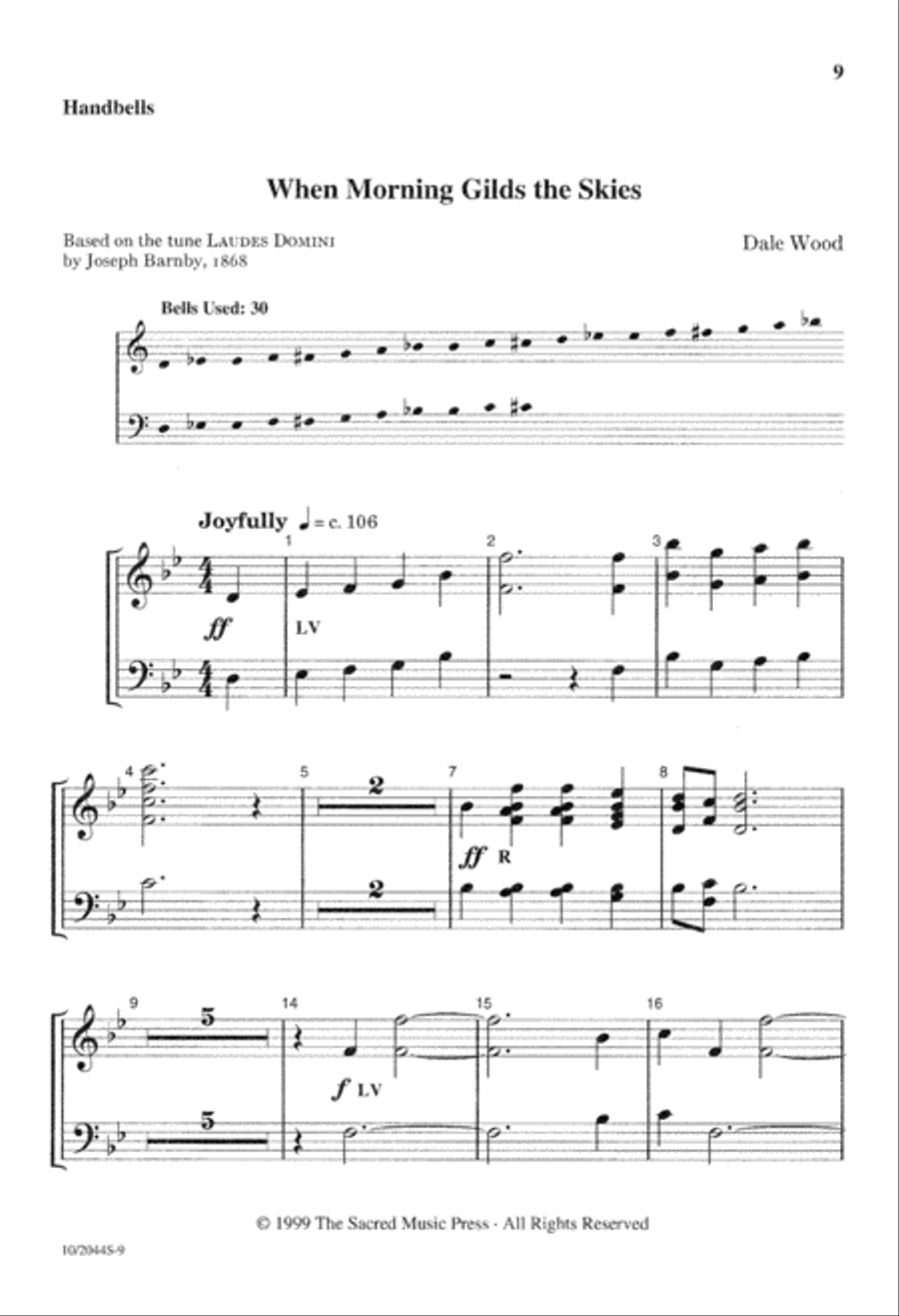 When Morning Gilds the Skies 4-Part scores gallery preview page 10
