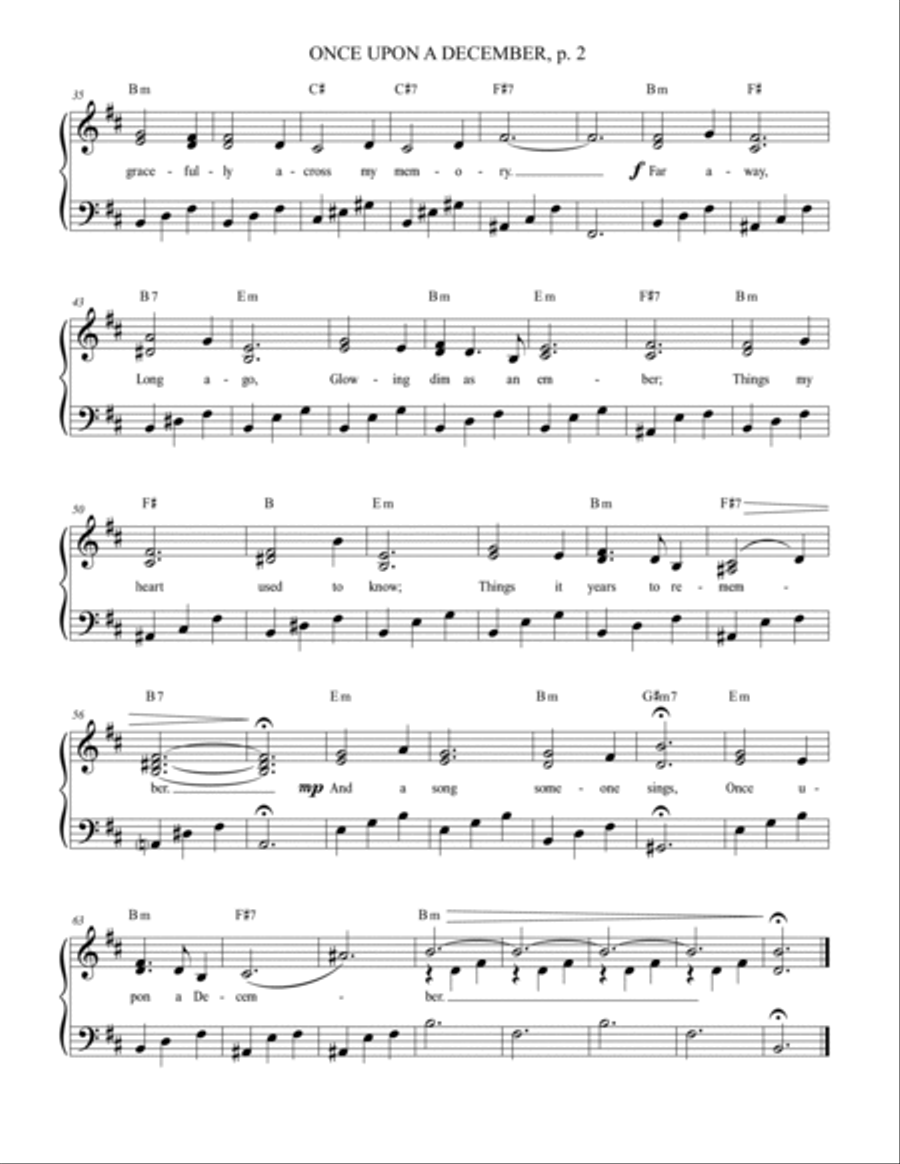Once Upon A December Easy Piano scores gallery preview page 2