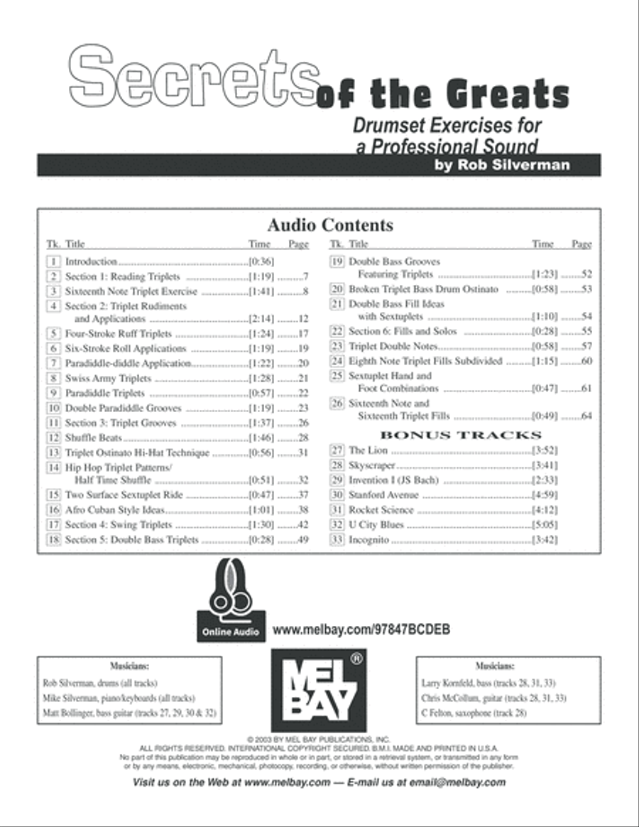 Secrets of the Greats Secrets of the Greats Drum Set scores gallery preview page 2