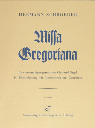 Book cover for Missa gregoriana