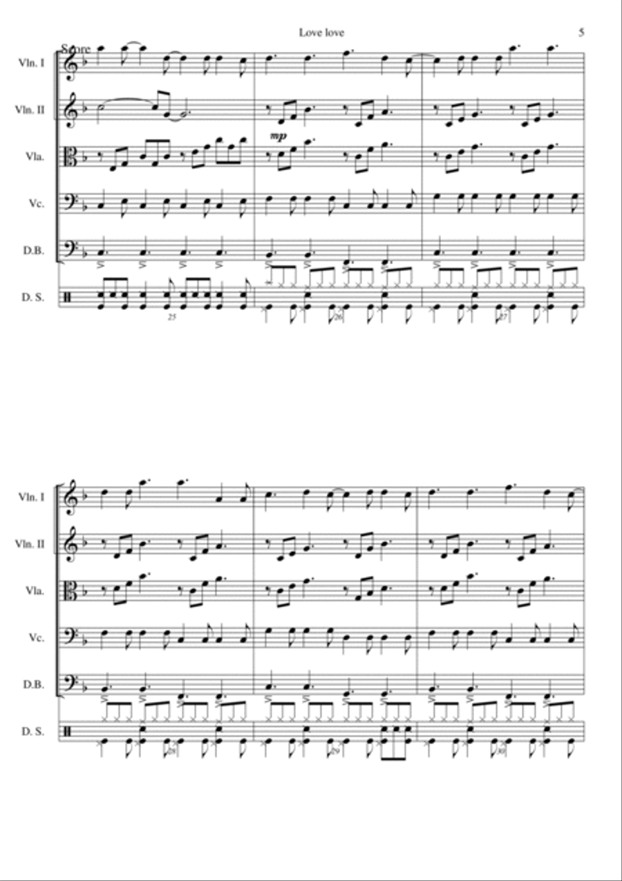 Love Love String Quintet scores gallery preview page 5
