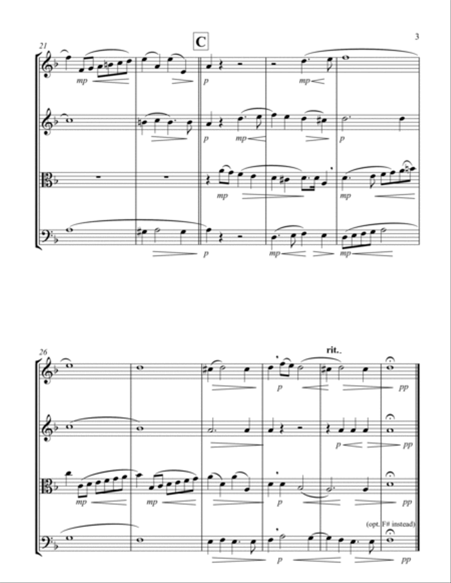 Kyrie (Durante) (String Quartet - 2 Violins, 1 Viola, 1 Cello) String Quartet scores gallery preview page 3
