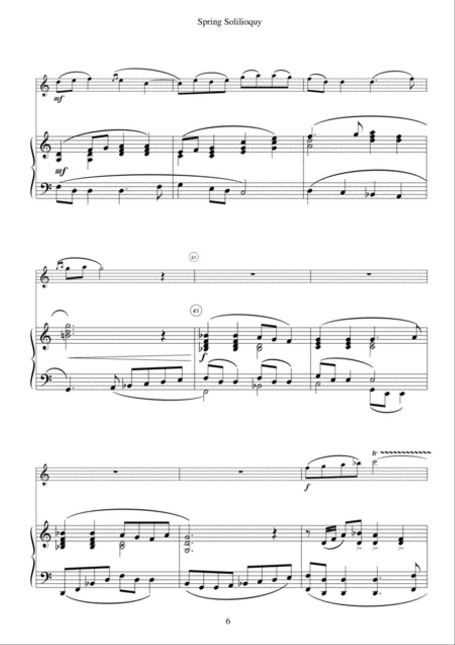 Spring Soliloquy - Oboe Piano scores gallery preview page 6