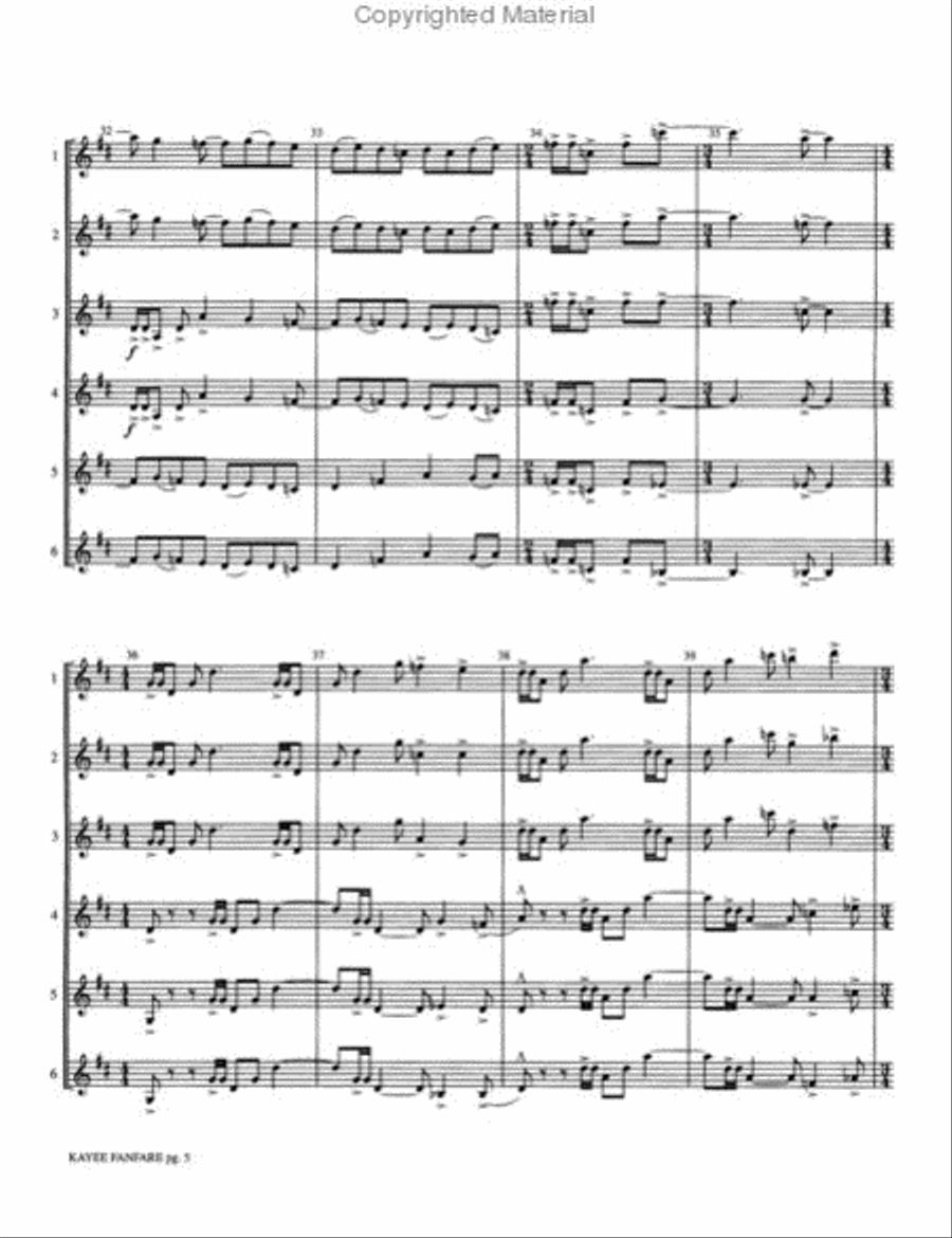 Kayee Fanfare Small Ensemble scores gallery preview page 3