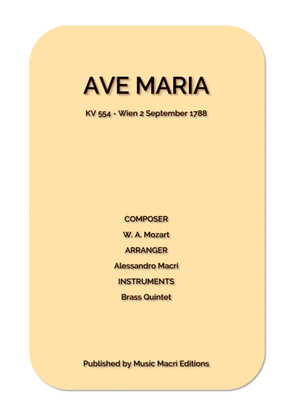 Book cover for Ave Maria by Mozart