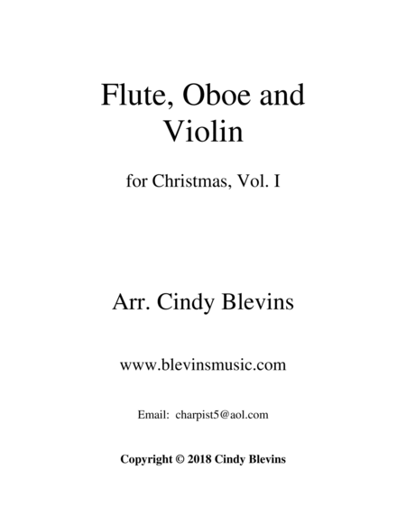 Flute, Oboe and Violin for Christmas, Vol. I image number null