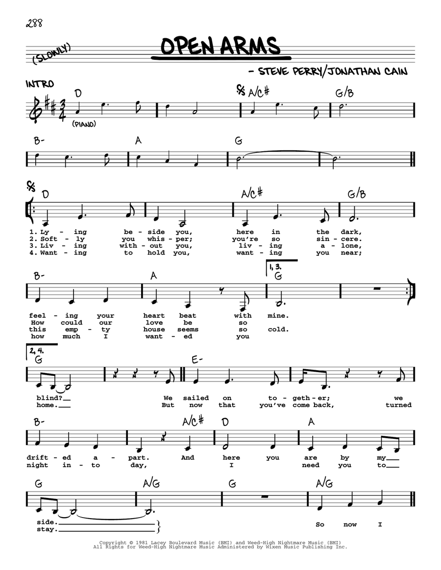 Open Arms Voice scores gallery preview page 1