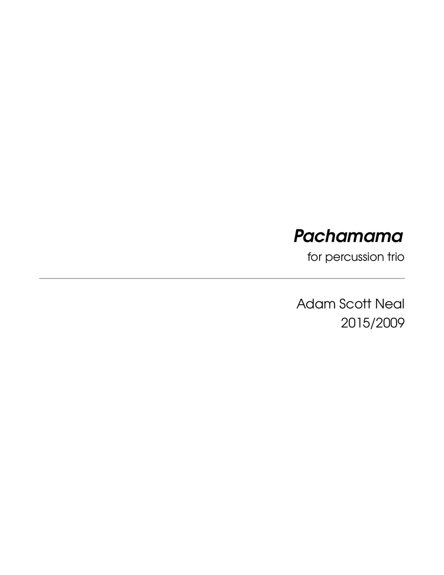Pachamama Percussion Ensemble scores gallery preview page 1