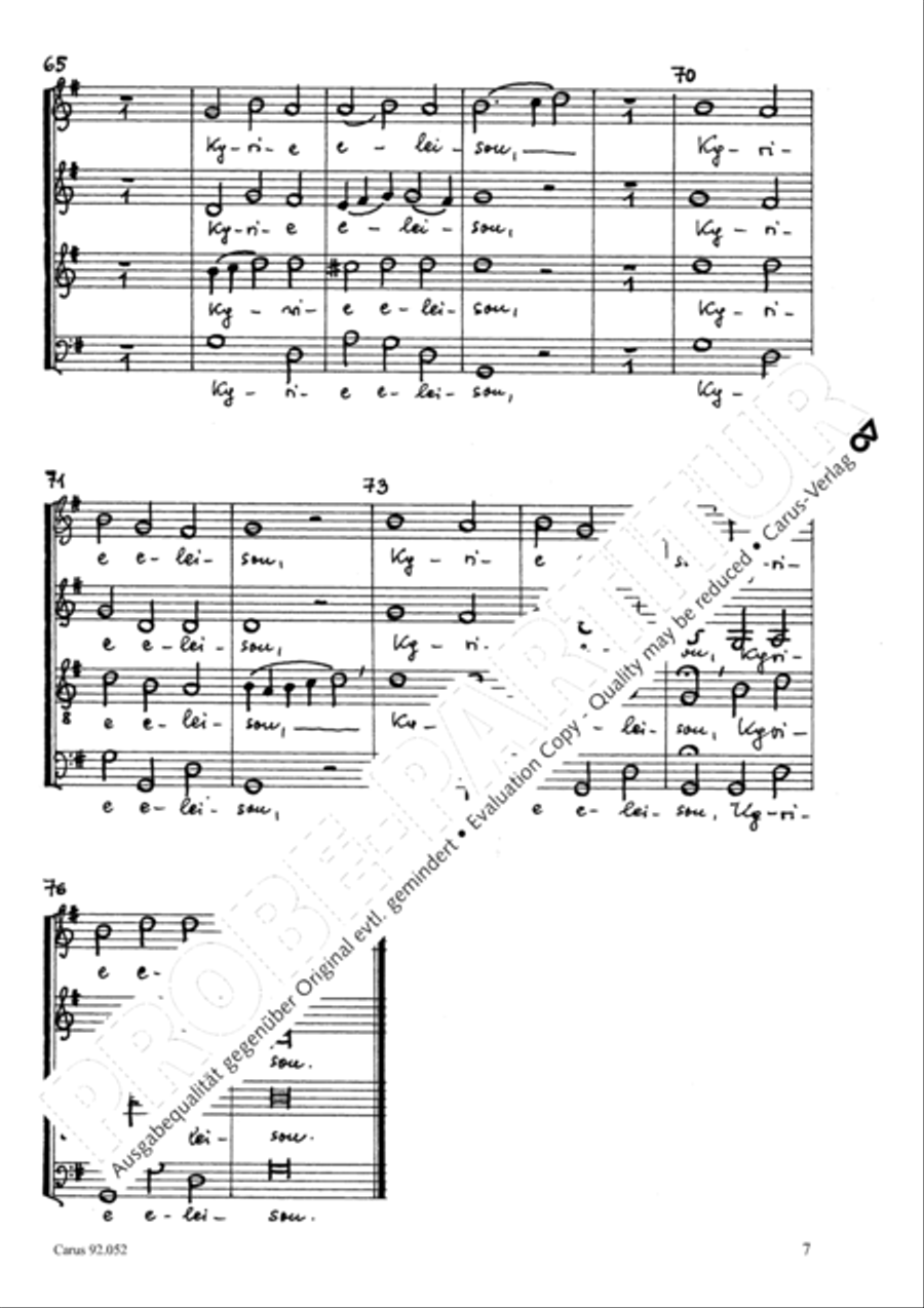 Missa canonica 4-Part scores gallery preview page 8