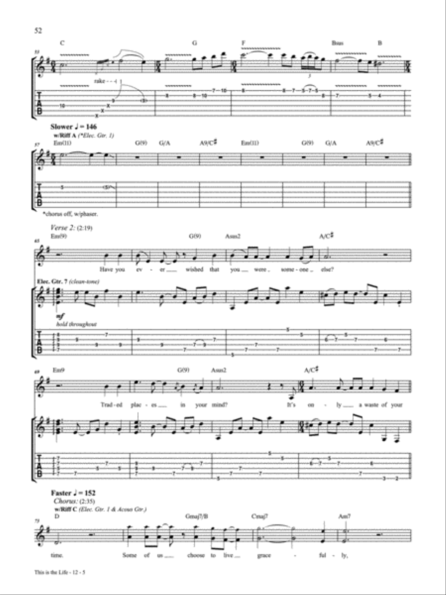 This is the Life Guitar Tablature scores gallery preview page 5