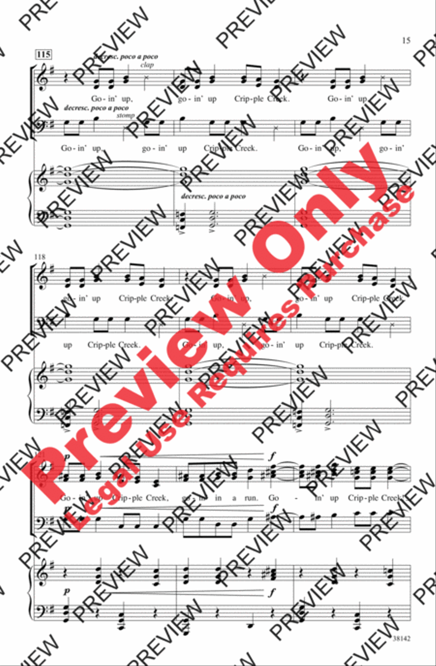 Cripple Creek Cripple Creek 3-Part scores gallery preview page 15