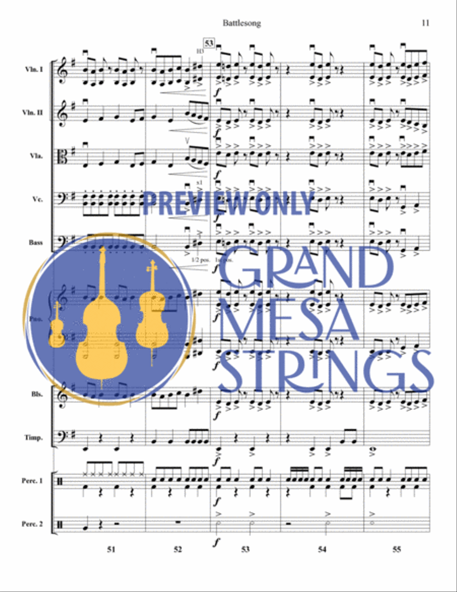 Battlesong String Orchestra scores gallery preview page 12