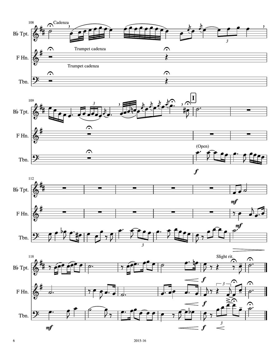 Sonata for Brass Trio Brass Trio scores gallery preview page 6