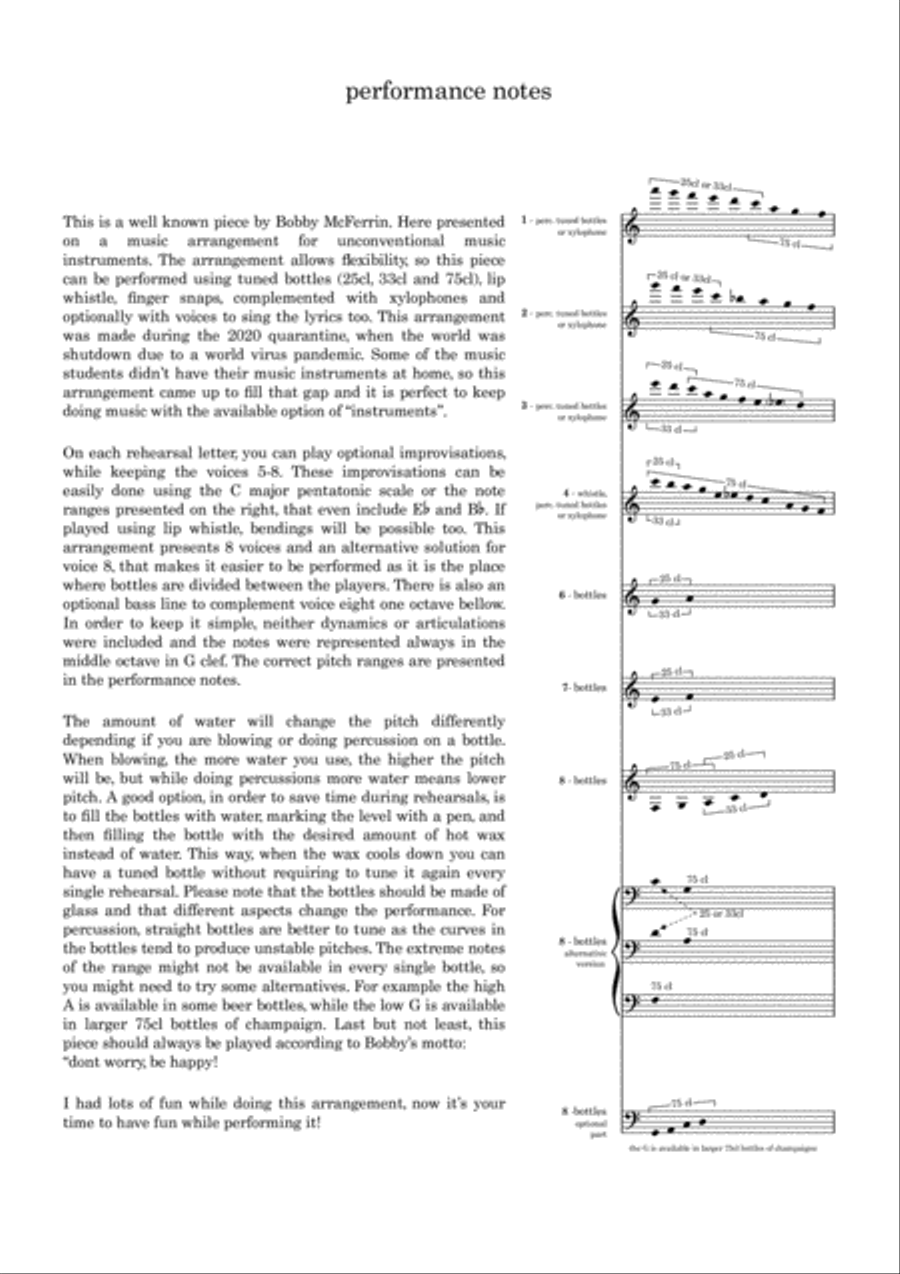 Don't Worry, Be Happy Percussion Ensemble scores gallery preview page 2