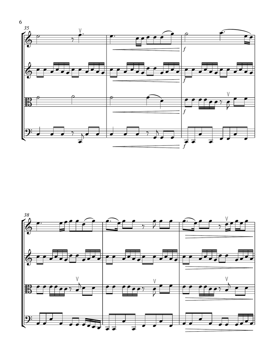 Trumpets String Quartet scores gallery preview page 6
