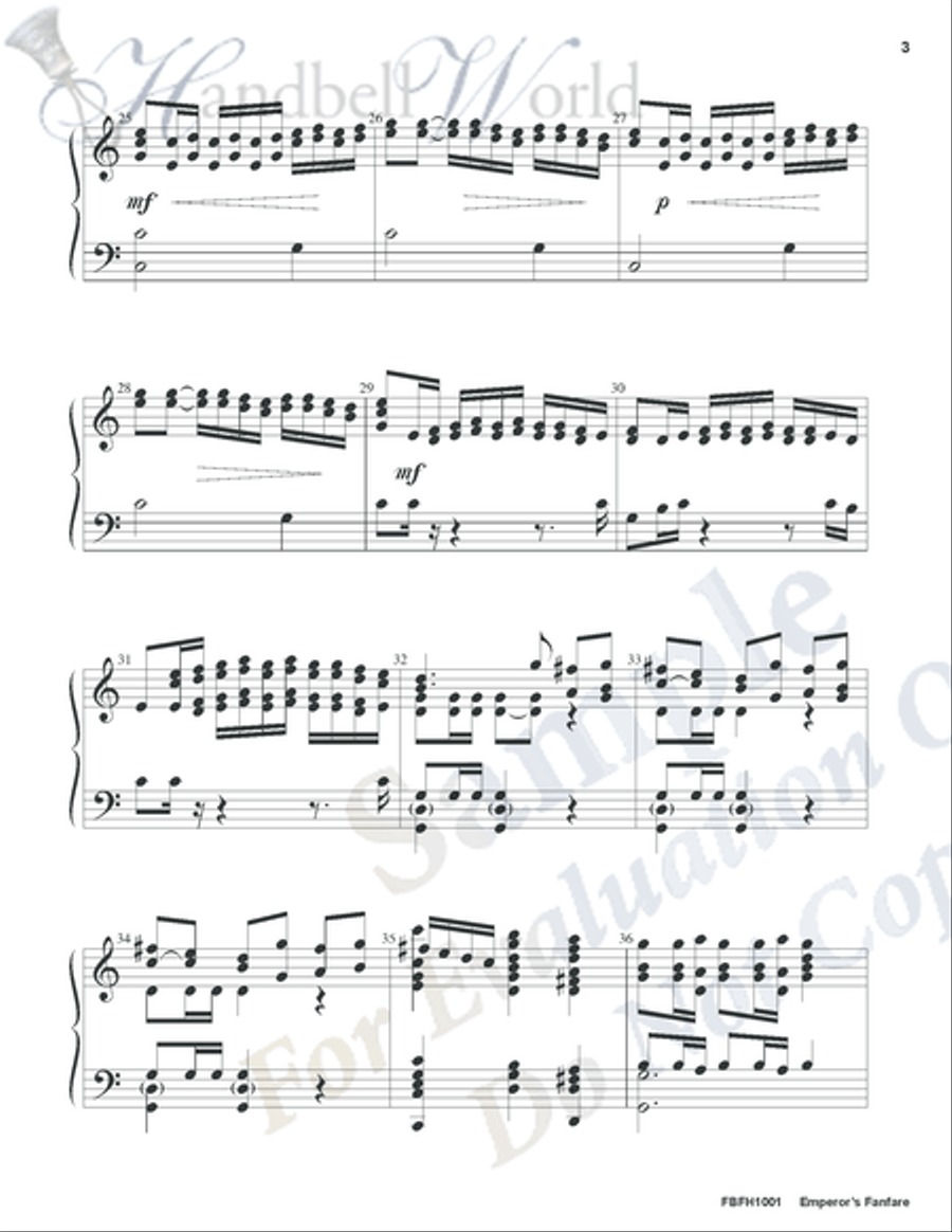 Emperor's Fanfare Handbell Choir scores gallery preview page 6