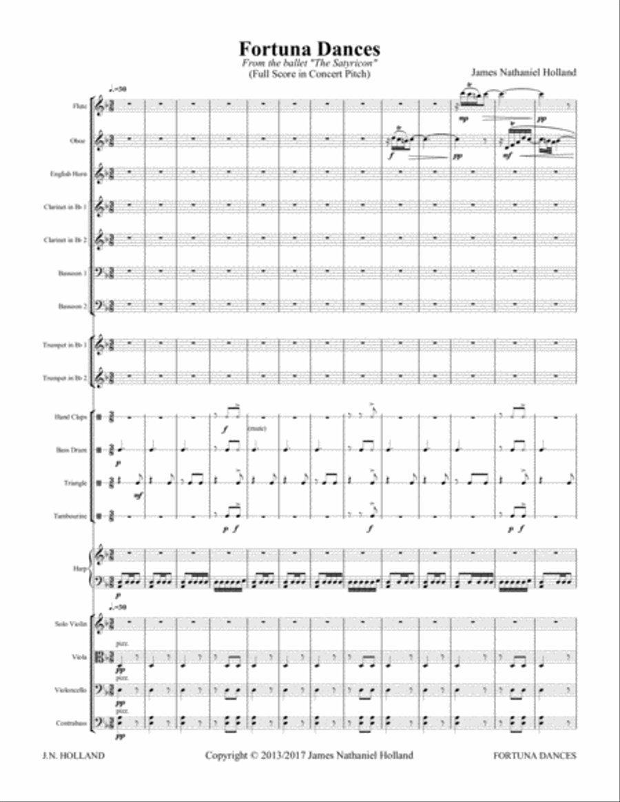 Fortuna Dances from The Satyricon Ballet for Orchestral Ensemble Percussion Ensemble scores gallery preview page 5