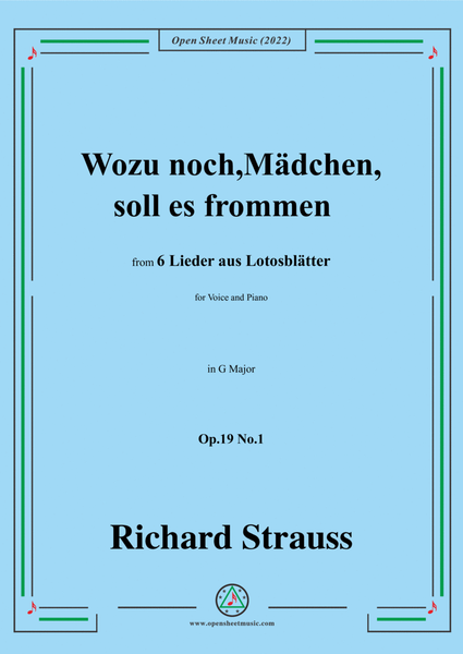 Richard Strauss-Wozu noch,Mädchen,soll es frommen,in G Major image number null