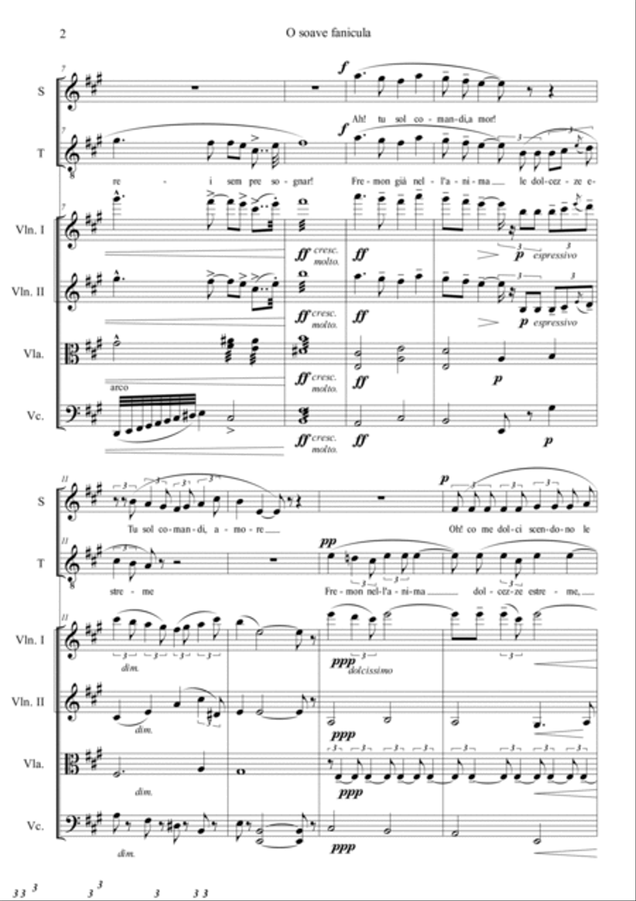 O Soave Fanciulla (from La Boheme) String Quartet scores gallery preview page 2