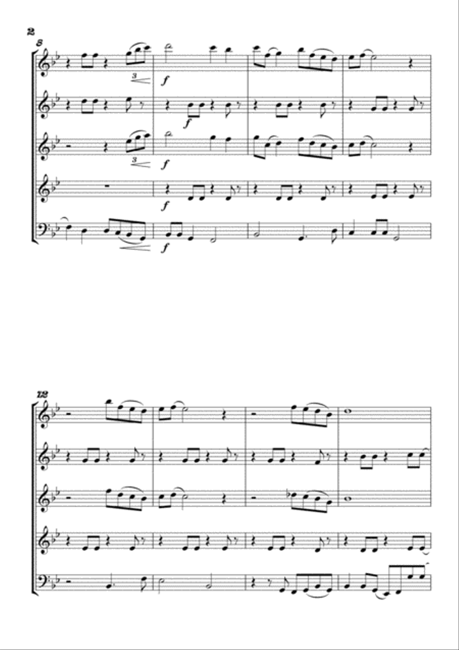 Don't Worry, Be Happy Woodwind Quintet scores gallery preview page 3