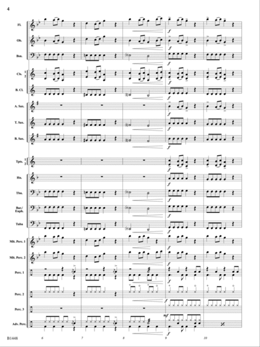 Bell Carol Rock: Score Concert Band scores gallery preview page 4