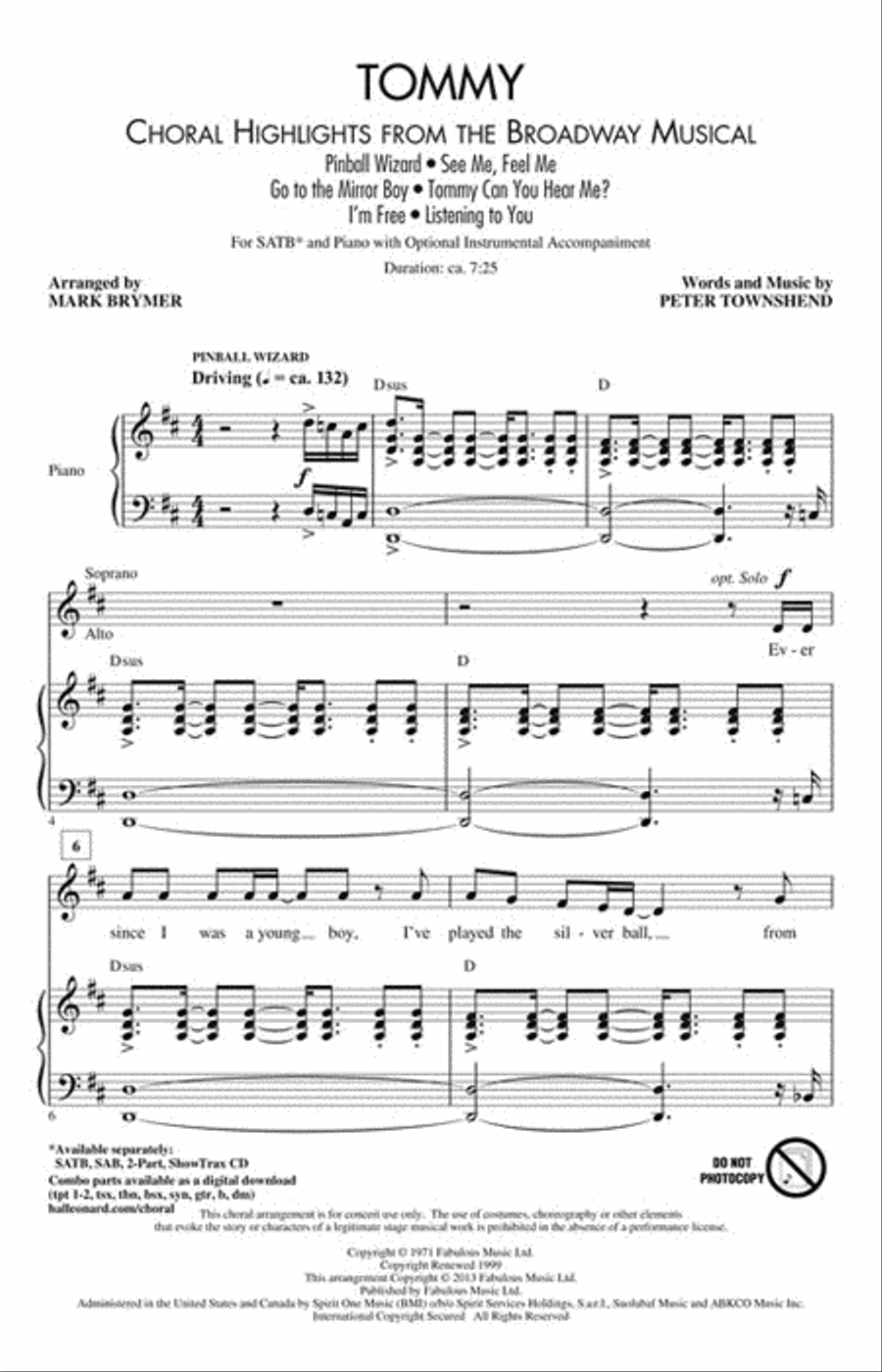 Tommy Tommy 4-Part scores gallery preview page 2