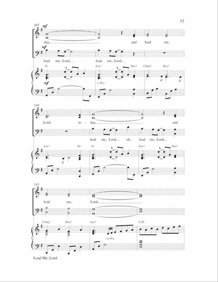 Lead Me, Lord Lead Me, Lord Choir scores gallery preview page 13