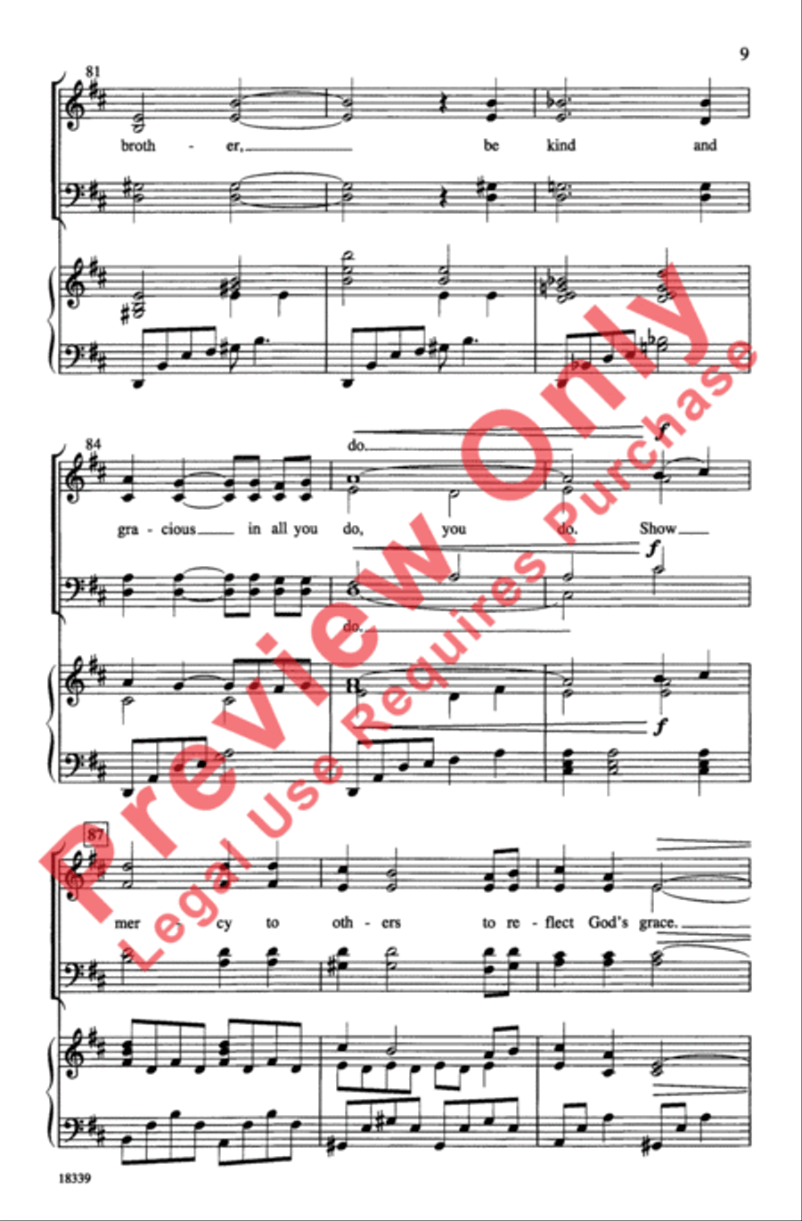 Love One Another 4-Part scores gallery preview page 9