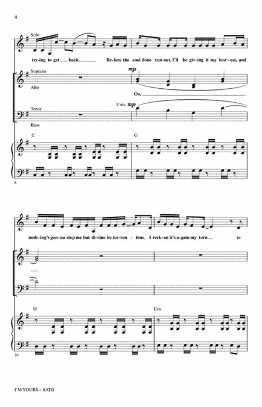 I'm Yours 4-Part scores gallery preview page 3