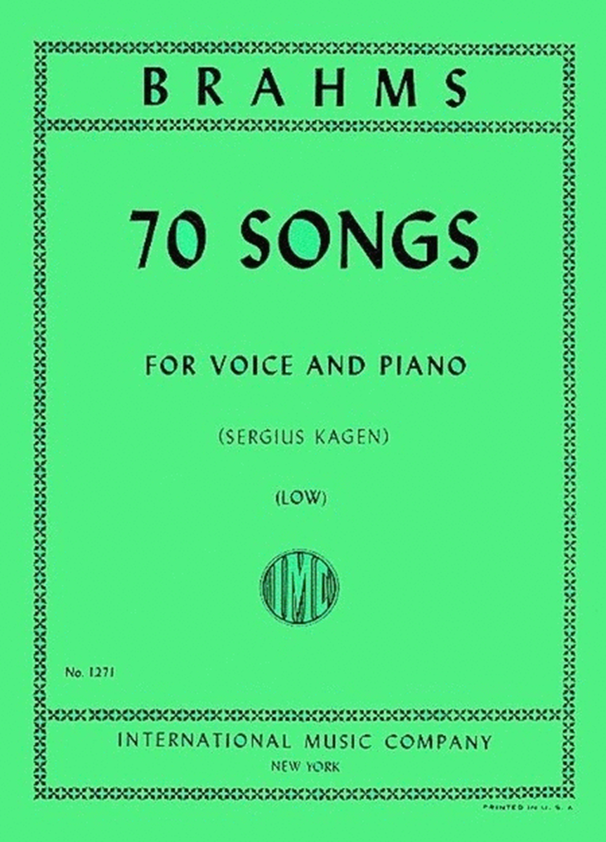 Songs 70 Low Voice Ger/Eng