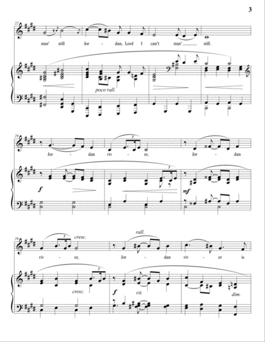 BURLEIGH: Stan' still Jordan (transposed to C-sharp minor) Voice scores gallery preview page 4