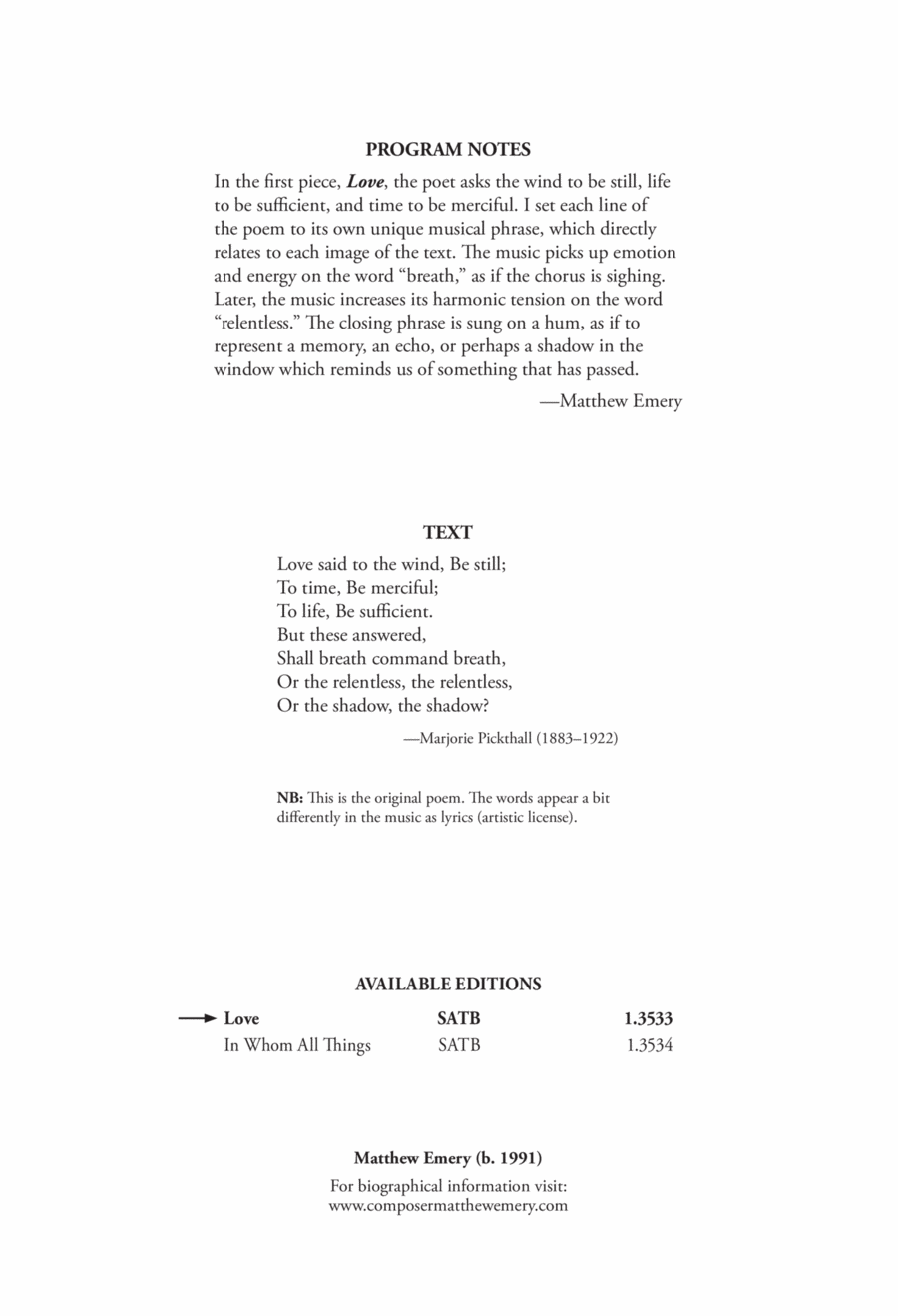 Love 4-Part scores gallery preview page 1