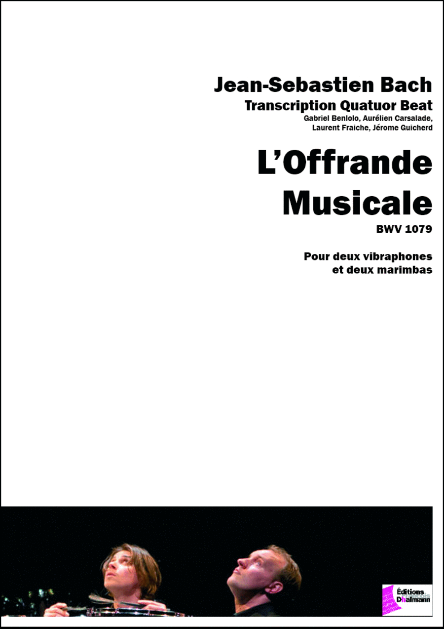 L'offrande musicale BWV 1079 Transcription Quatuor Beat Percussion scores gallery preview page 1
