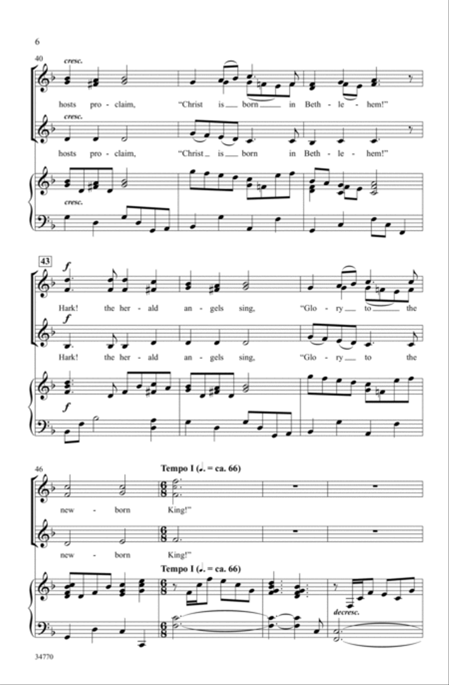 Angels' Gloria Angels' Gloria SSA scores gallery preview page 5