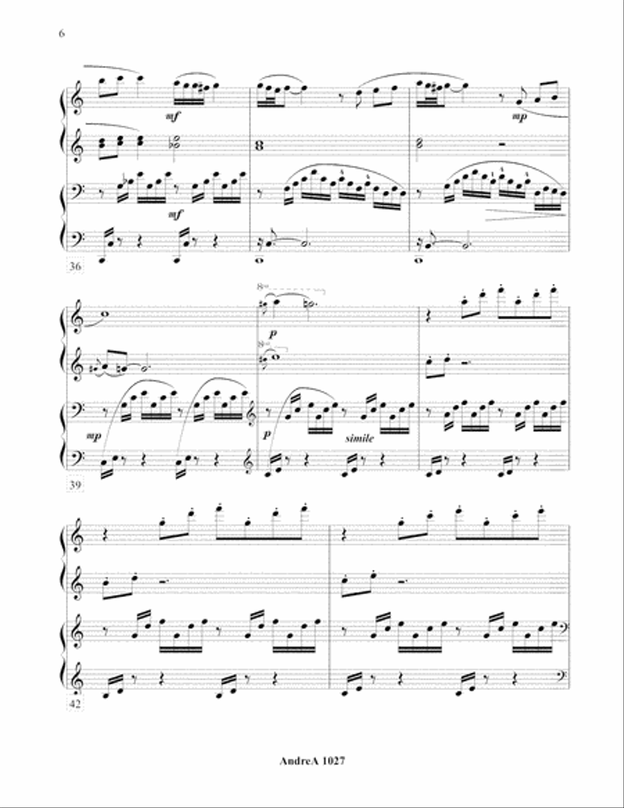 Vocalise Duet on Bach, Prelude in C Piano scores gallery preview page 6