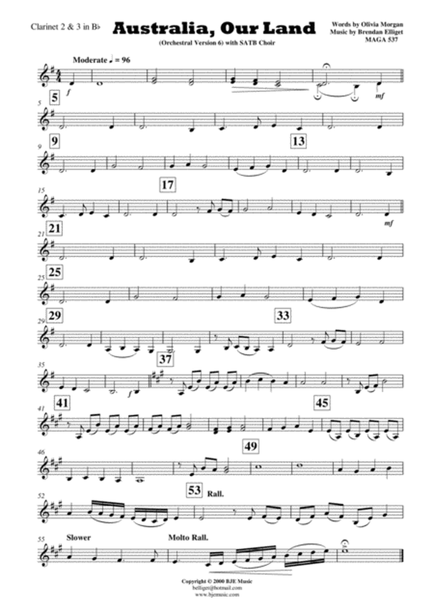 Australia, Our Land - Orchestra and SATB Choir or Solo Voice PDF image number null