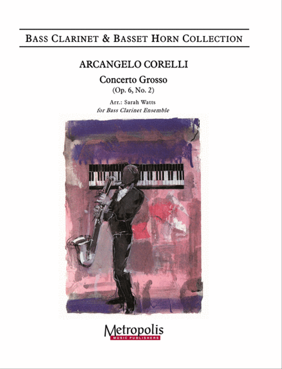 Concerto Grosso, Op. 6 No. 2 for Bass Clarinet Ensemble Bass Clarinet scores gallery preview page 1