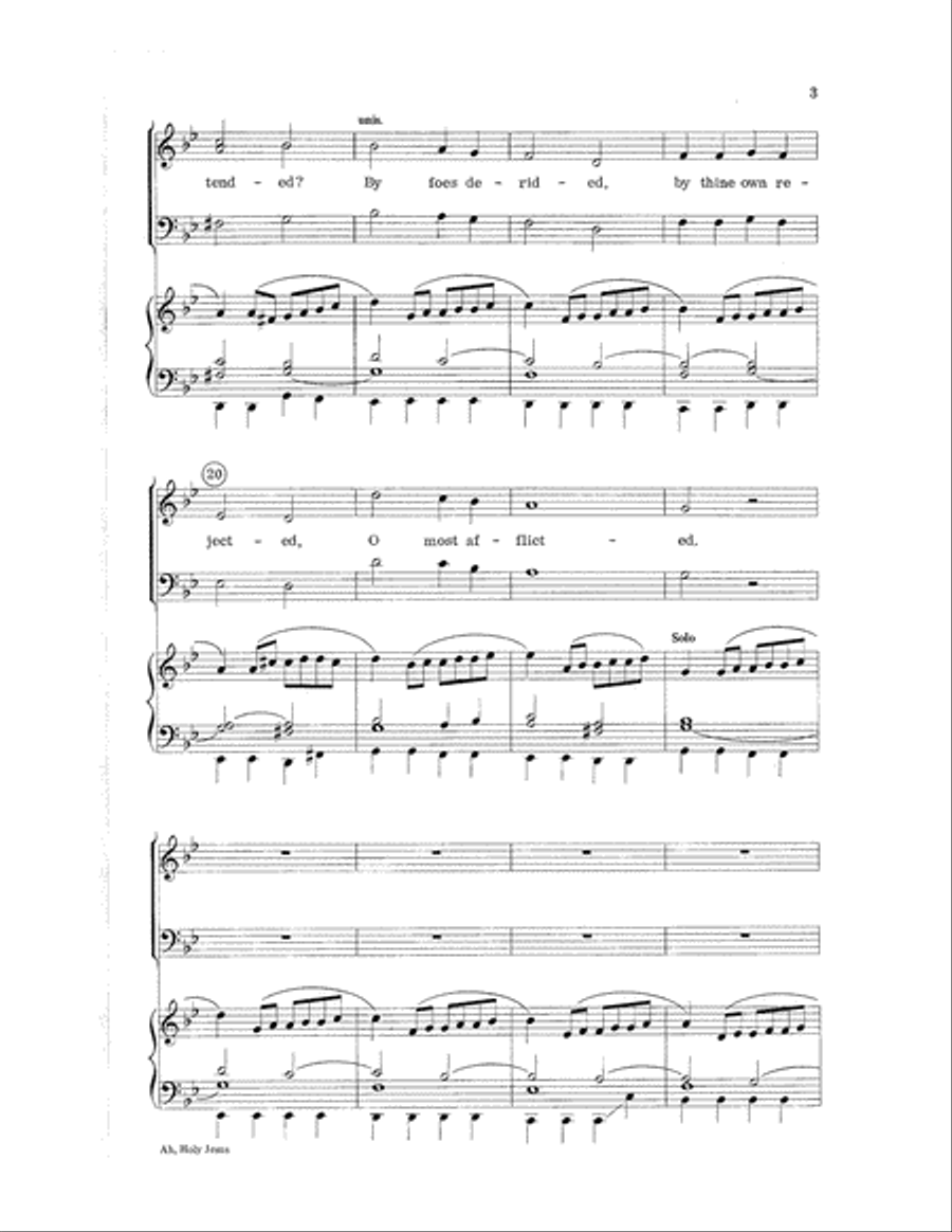Ah, Holy Jesus Ah, Holy Jesus 4-Part scores gallery preview page 3