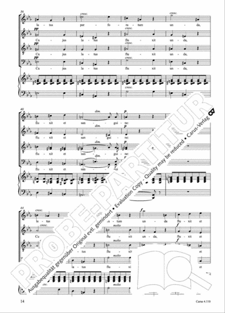 20 Latin Motets (Chants sacres latin/ 20 latein. Motetten) 4-Part scores gallery preview page 15