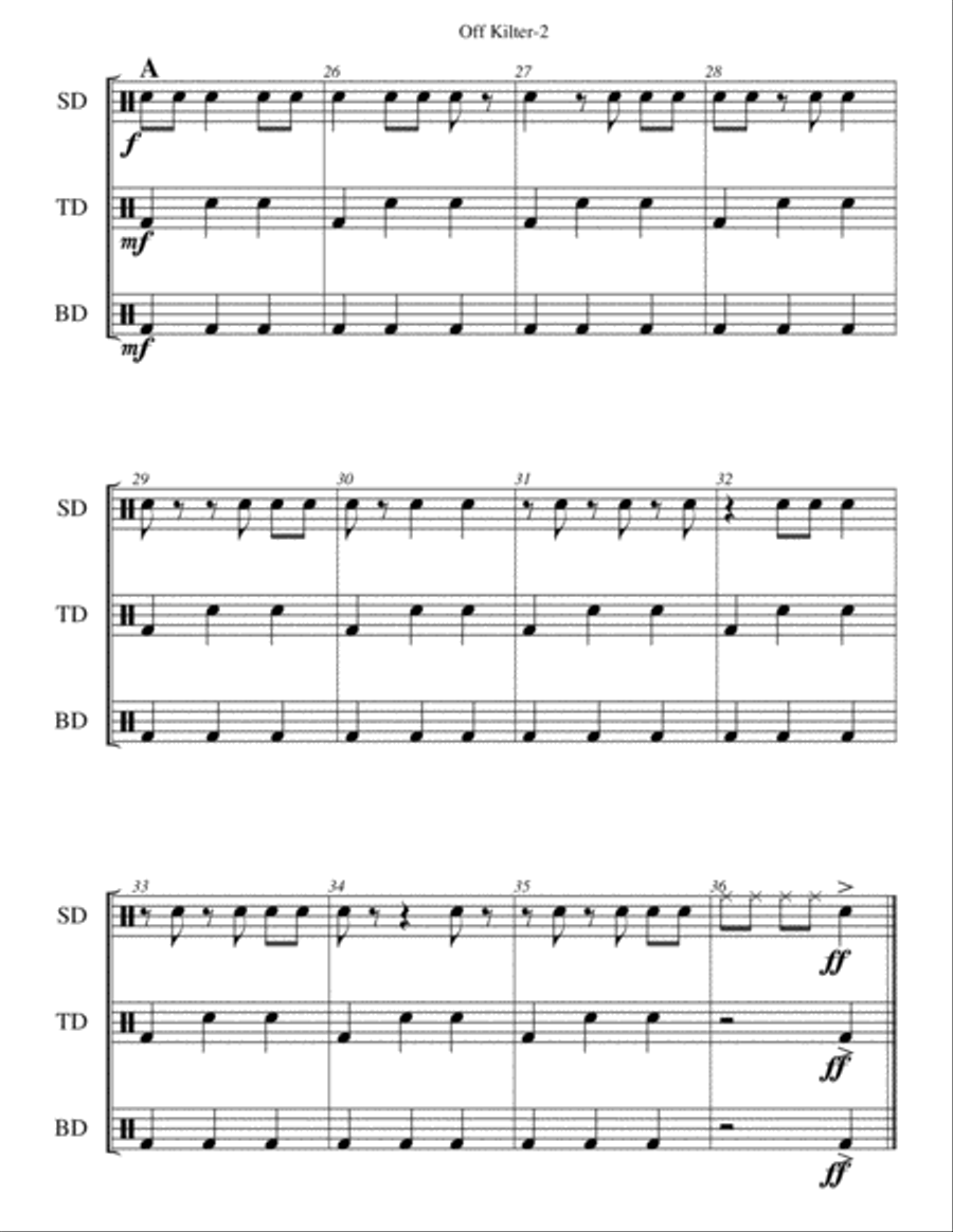 Off Kilter Percussion Ensemble scores gallery preview page 4