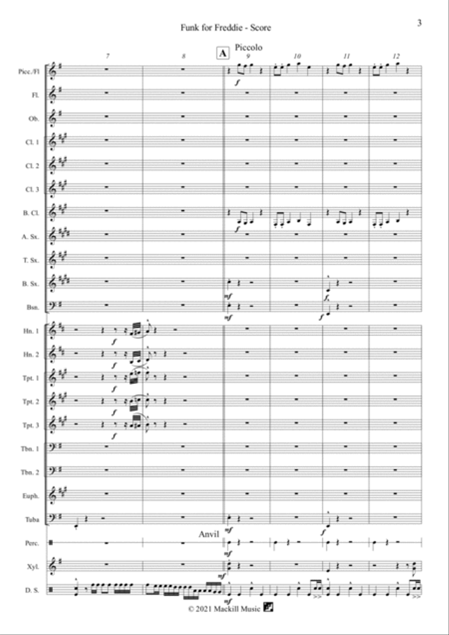 Funk for Freddie Concert Band scores gallery preview page 3