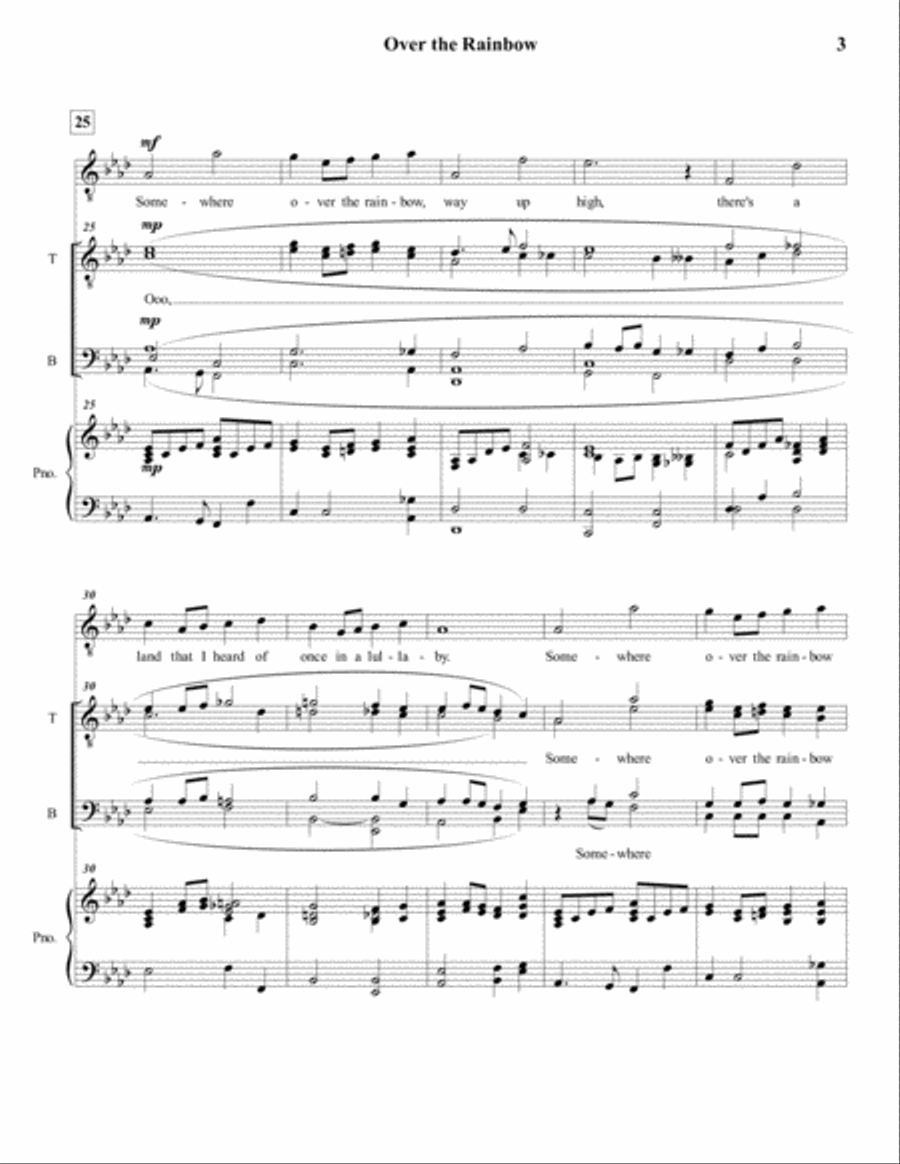 Over The Rainbow (from The Wizard Of Oz) TTBB scores gallery preview page 3