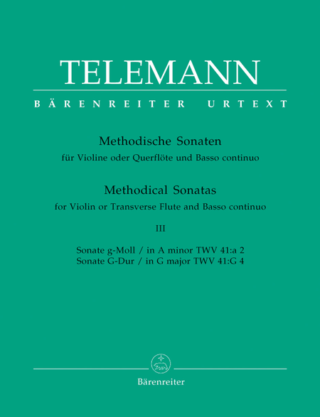 12 Methodical Sonatas for Violin or Flute and Basso continuo Volume 3